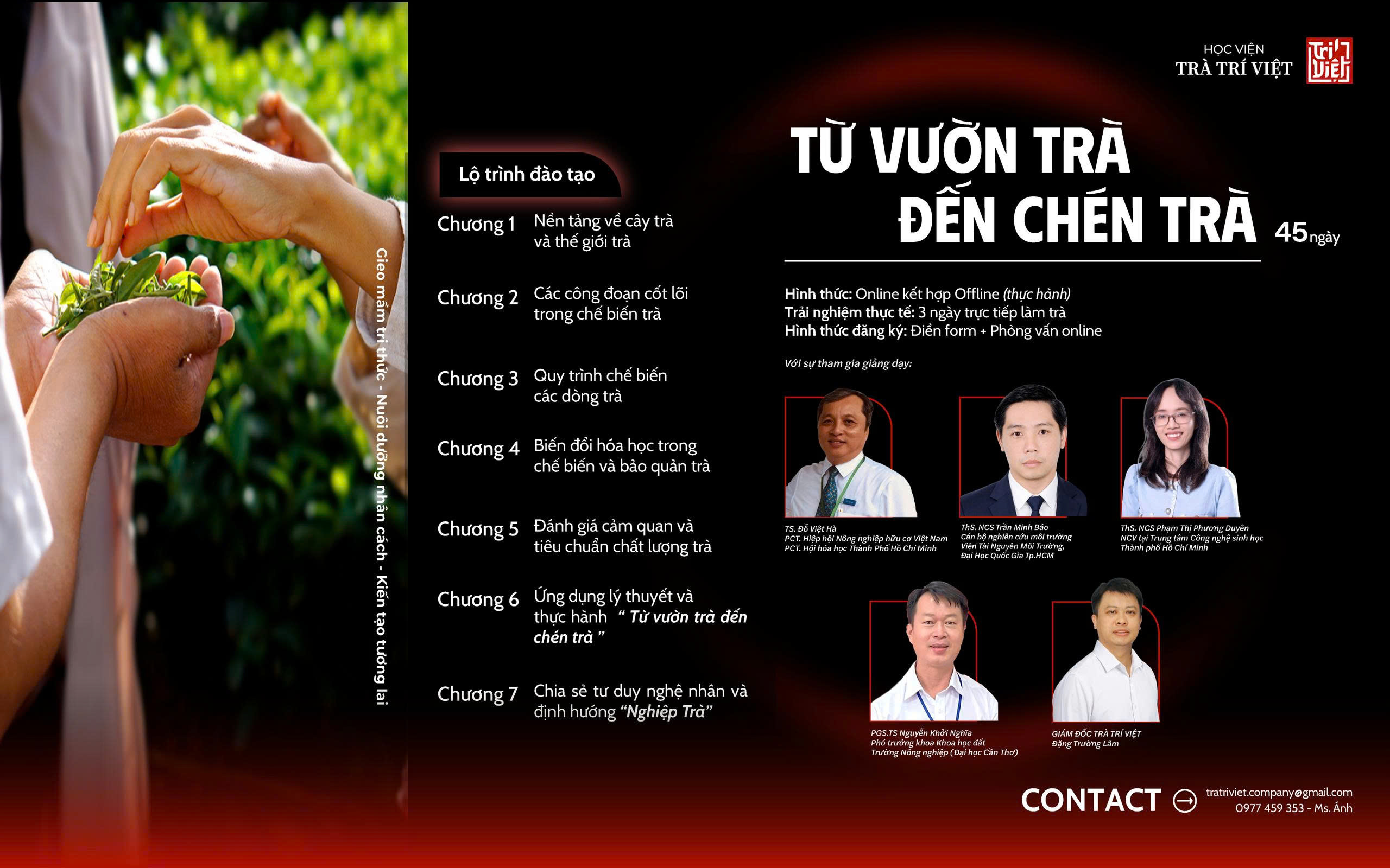 [thÔng BÁo] ChiÊu Sinh KhÓa 02 ChƯƠng TrÌnh ĐÀo TẠo "tỪ VƯỜn TrÀ ĐẾn ChÉn TrÀ"